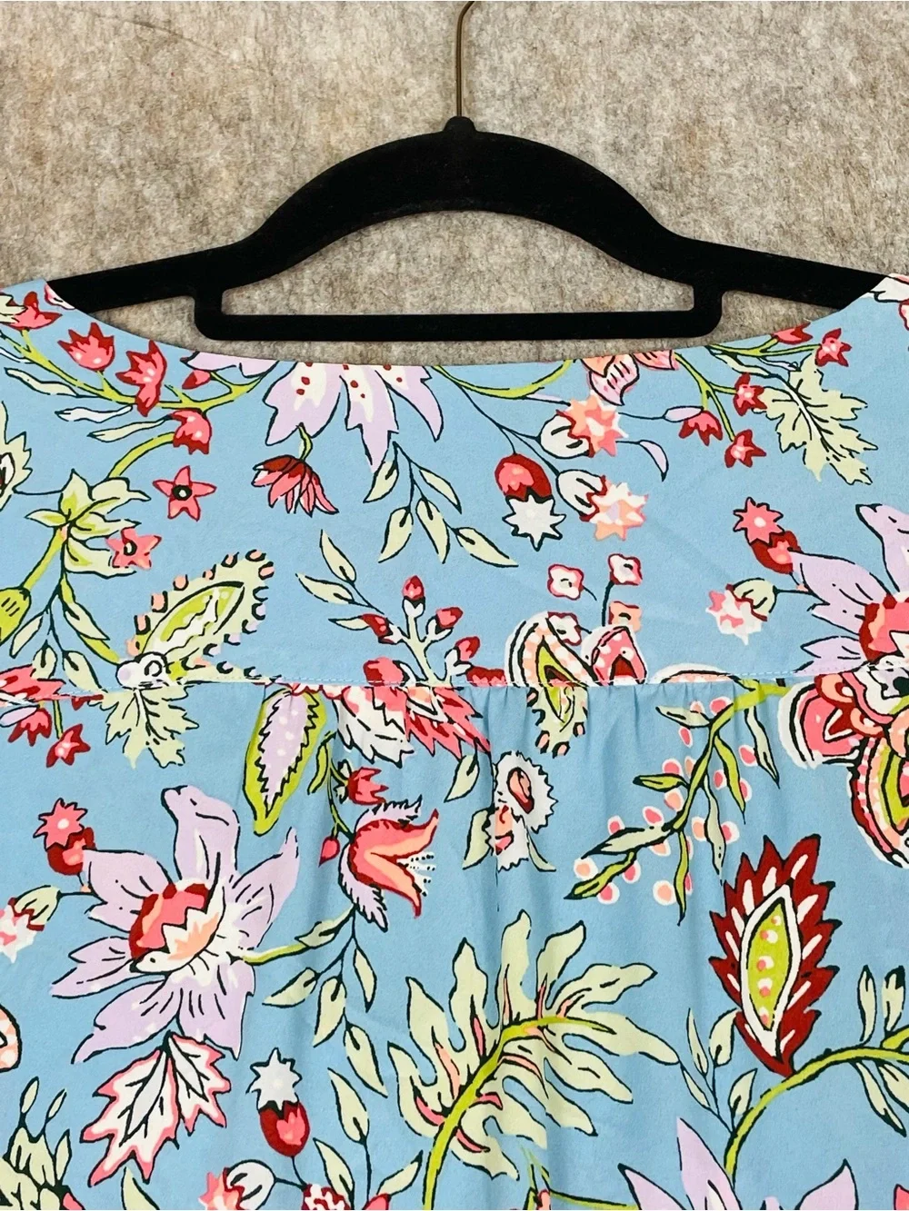 Ann Taylor Loft Floral Garden Puff Sleeve Feminine Cottagecore Blouse Top - XL